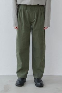 VEAGAN SUEDE TROUSERS  / ヴィーガンスエードトラウザーズ "MCADAM" - KHAKI
