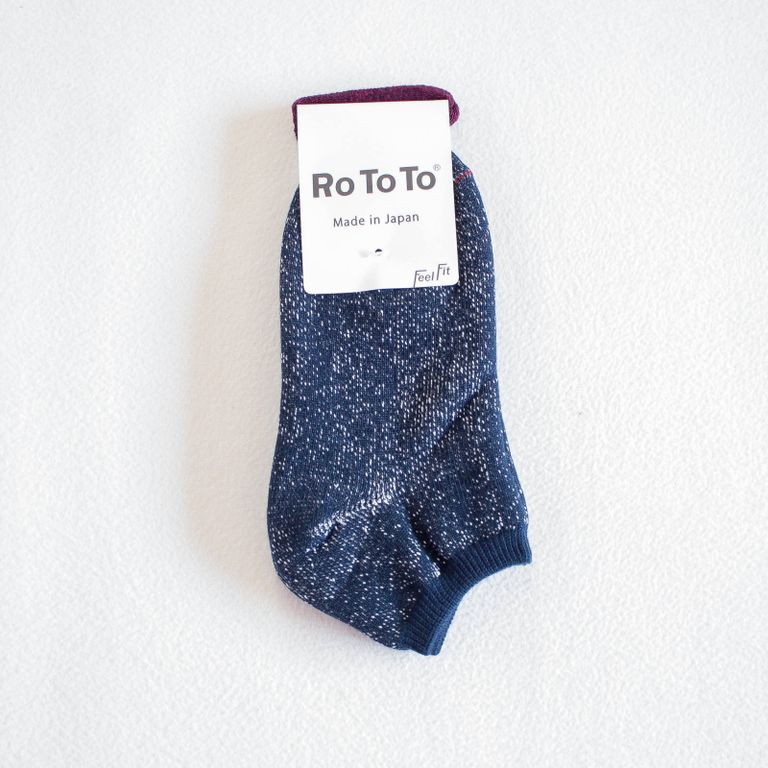 Rototo 世界でも珍しい和紙のパイルソックス Washi Pile Socks Short ワシパイルソックス ショート Tomoshibi