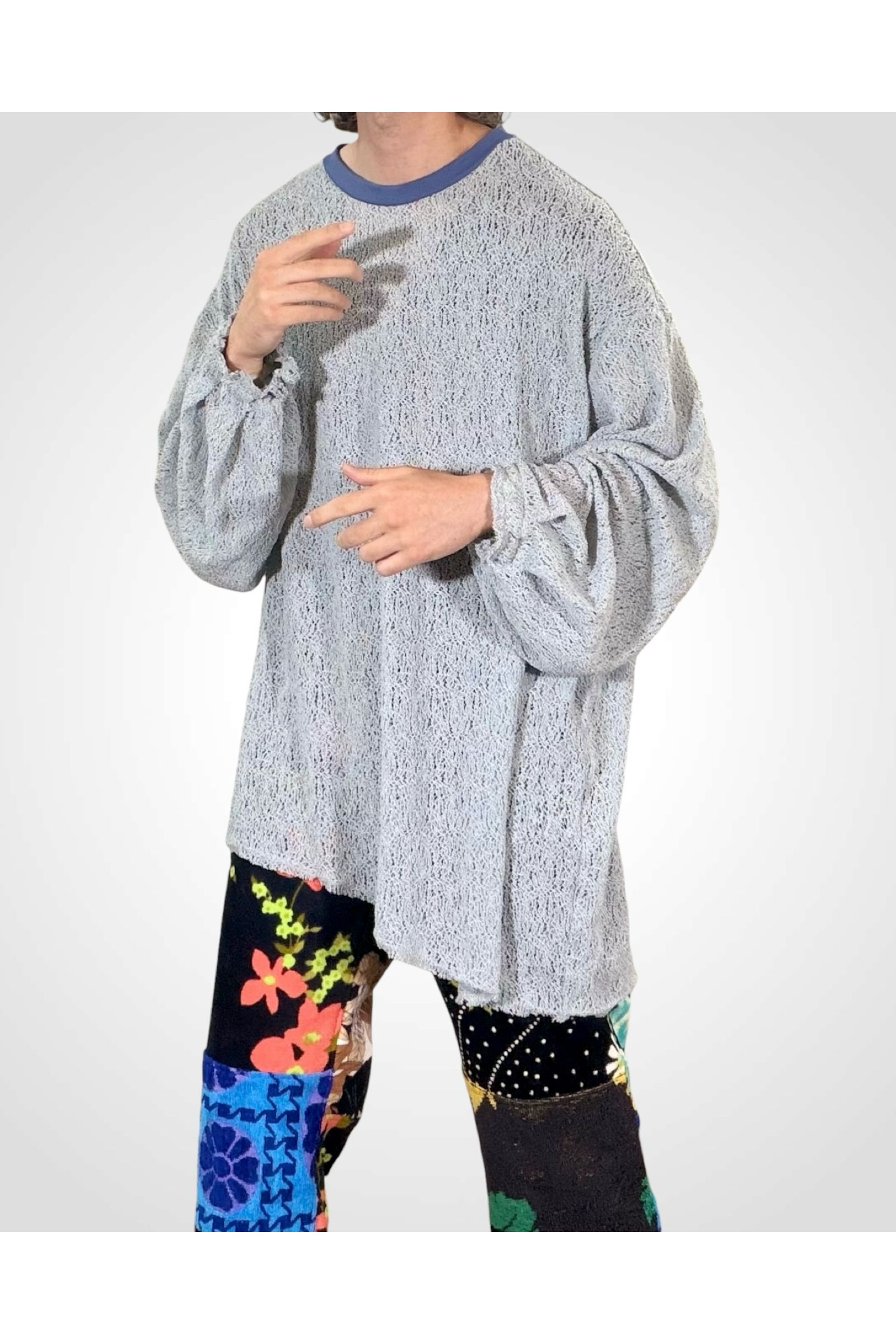 PISTOLS-L/TEE / ピストルズ ロングスリーブTシャツ : アシンメトリープルオーバー - BLUE