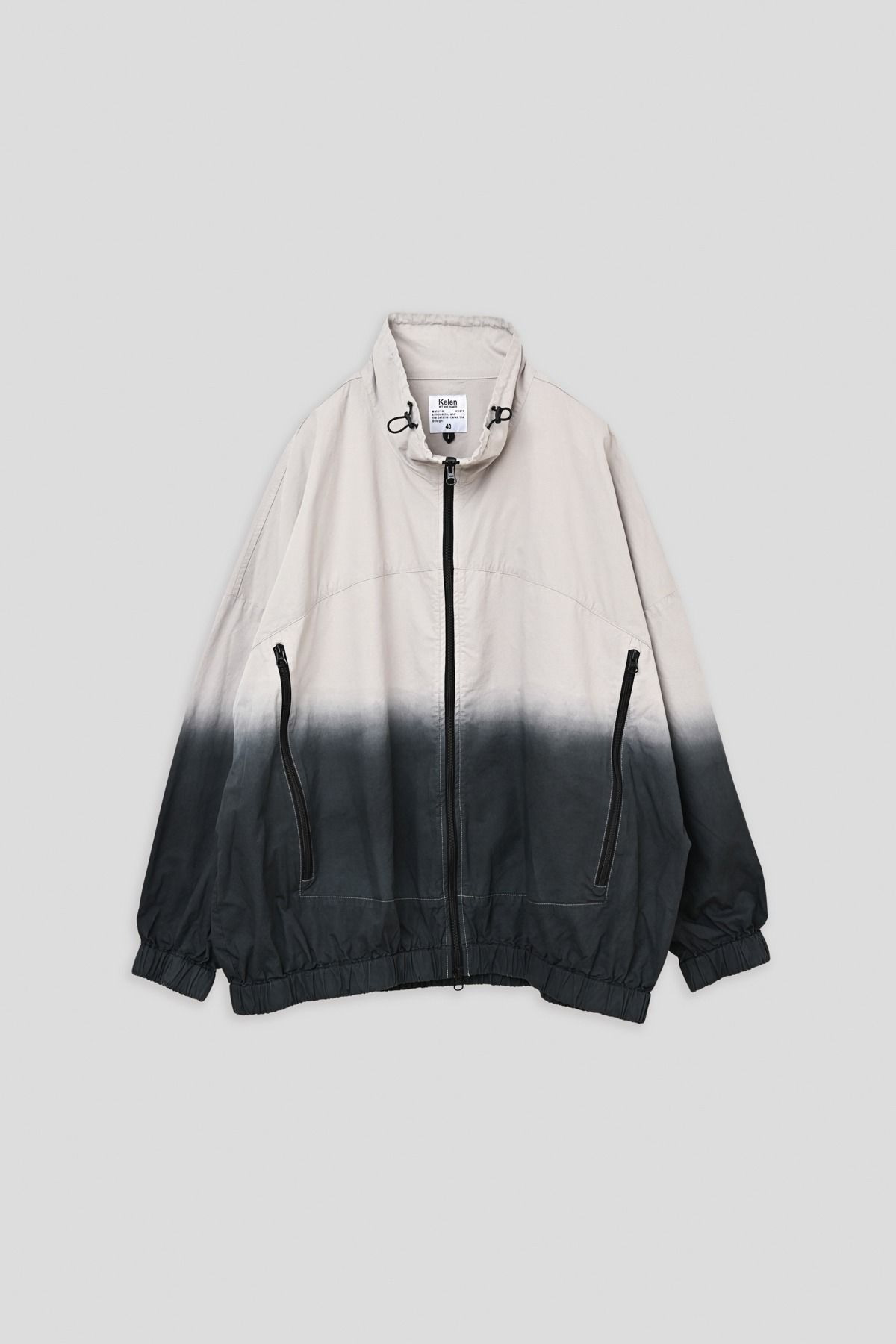 VILLON / STEP DYEING JACKET グラデーション染めトラックジャケット - LIGHTGRAY