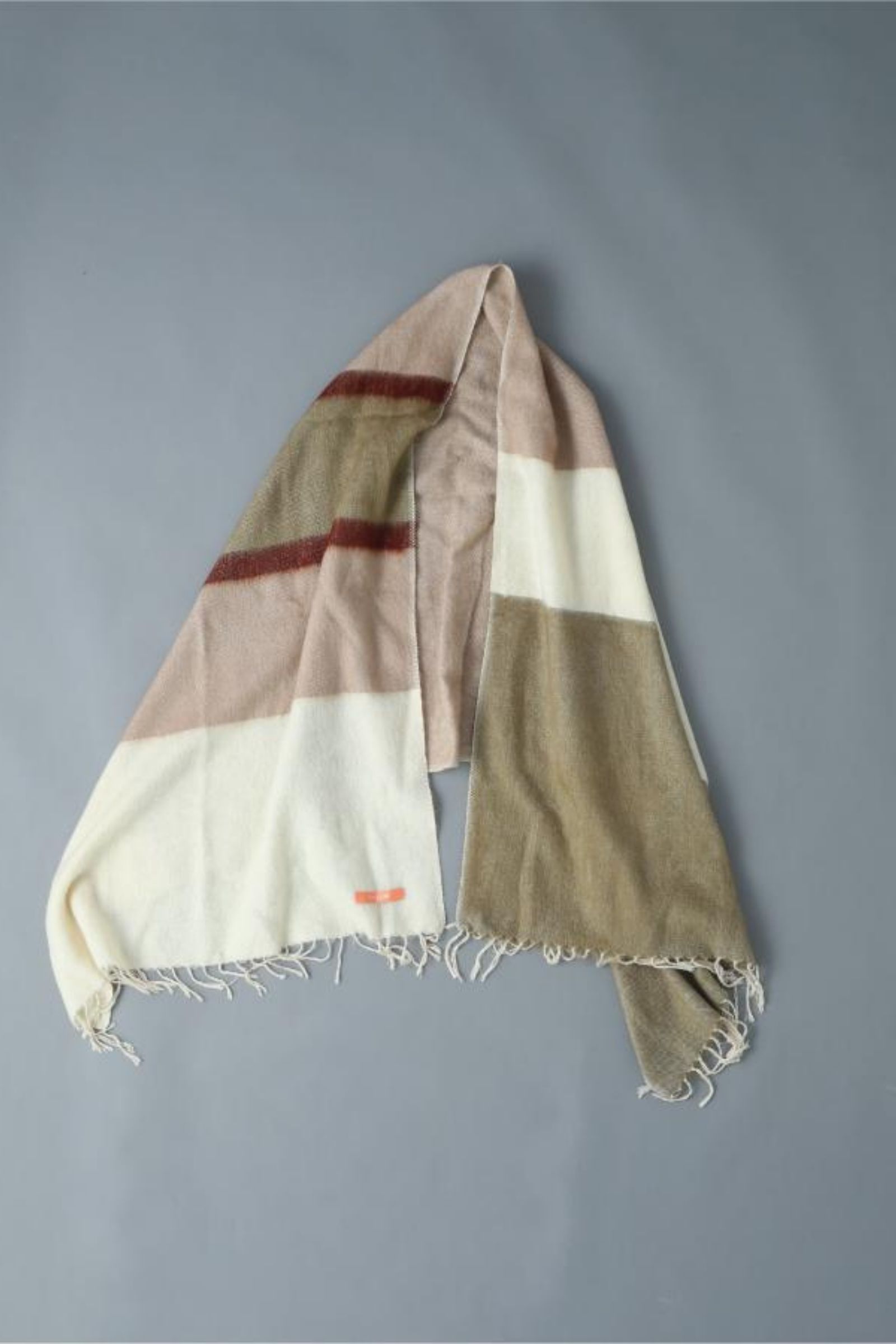 DESIGN COLOR STOLE / デザインカラーストール "WASH" - BROWN BEIGE