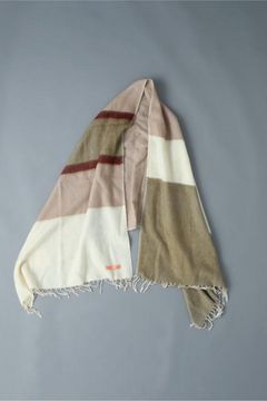 DESIGN COLOR STOLE / デザインカラーストール "WASH" - BROWN BEIGE