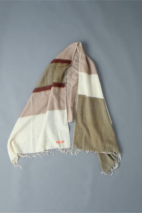 DESIGN COLOR STOLE / デザインカラーストール "WASH" - BROWN BEIGE