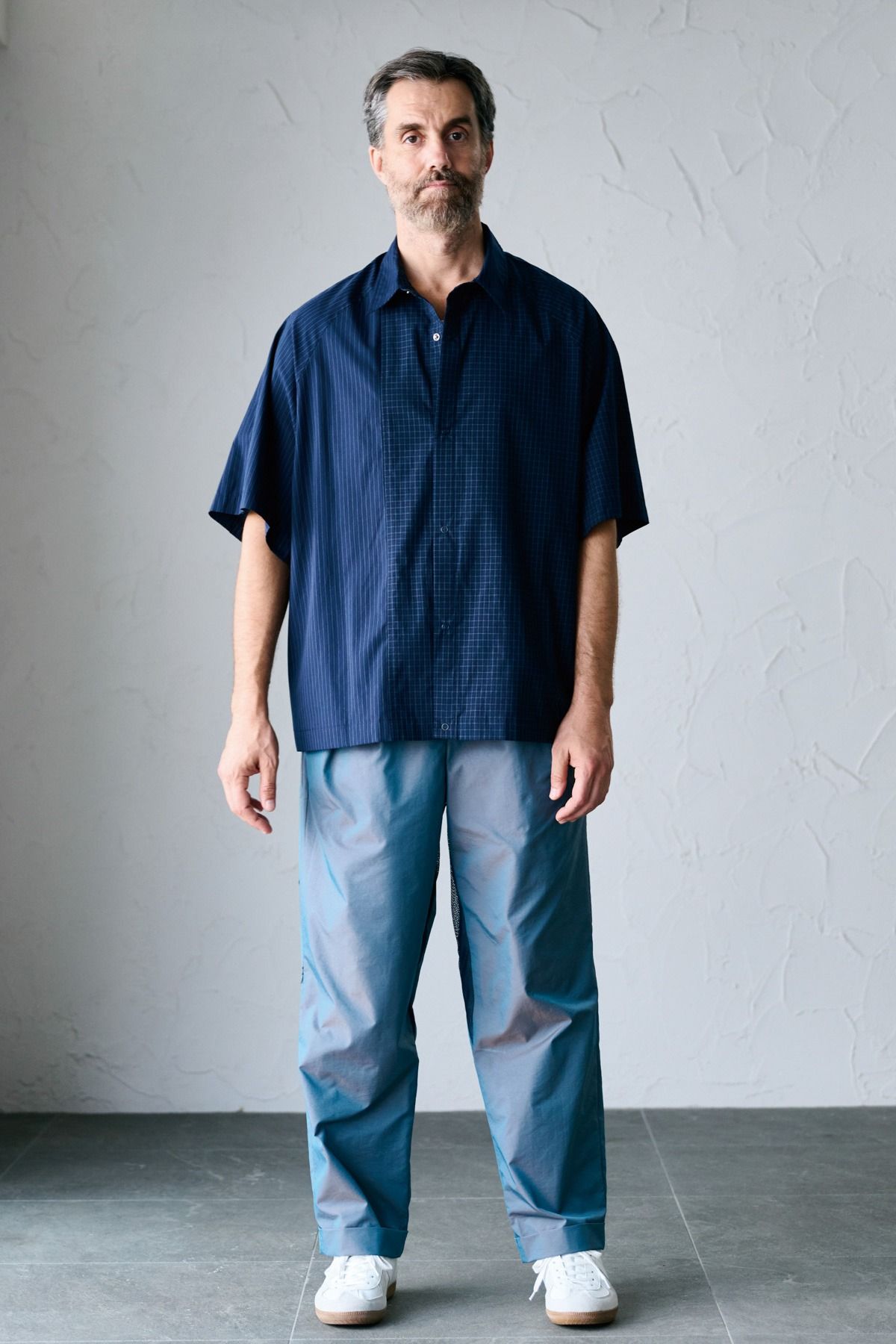 BURROUGHS / CRAZY SS SHIRT 半袖シャツ - NAVY