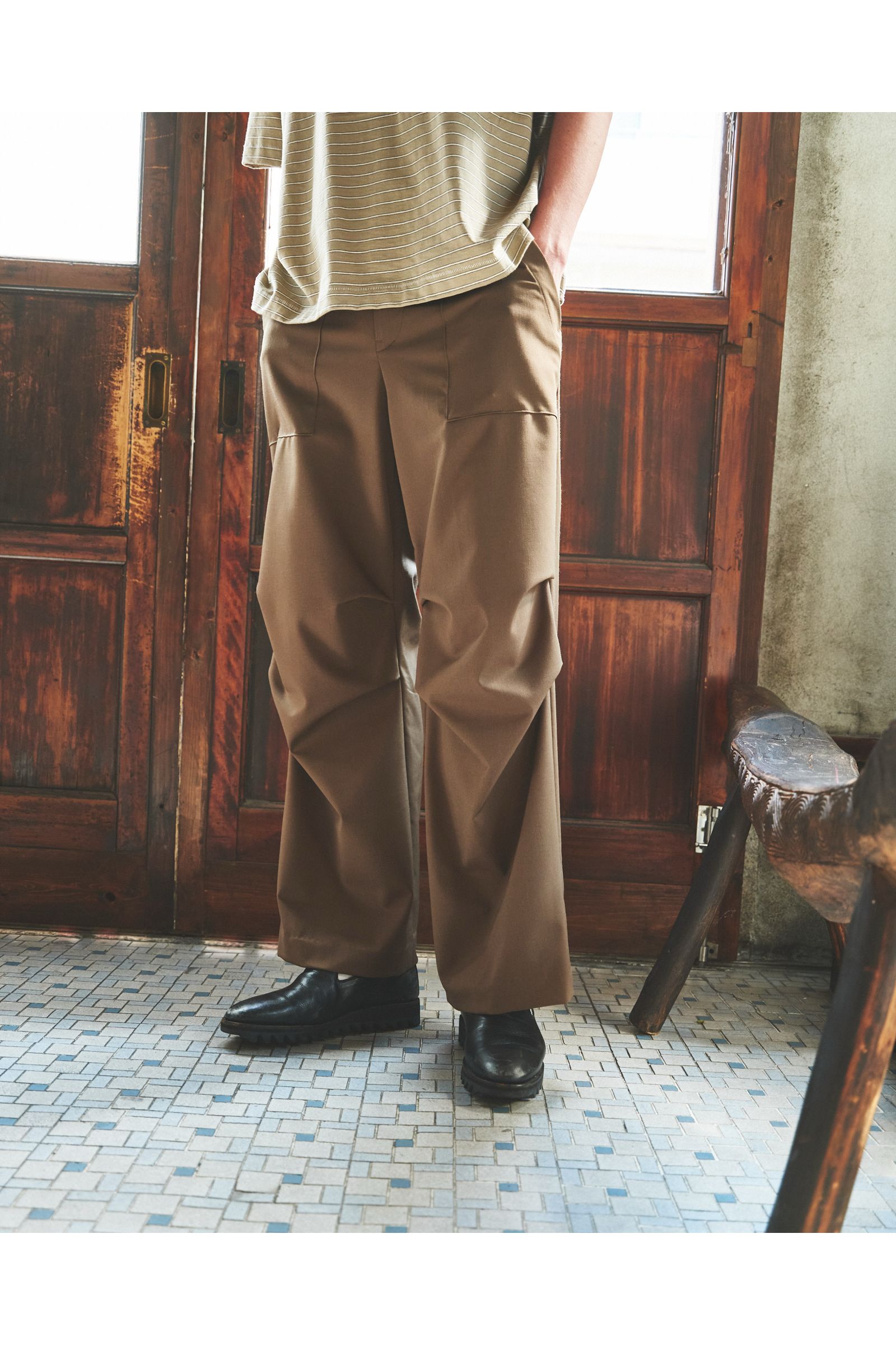 UTILITY FORMAL-PT / ユーティリティフォーマルパンツ : スラックス - KHAKI