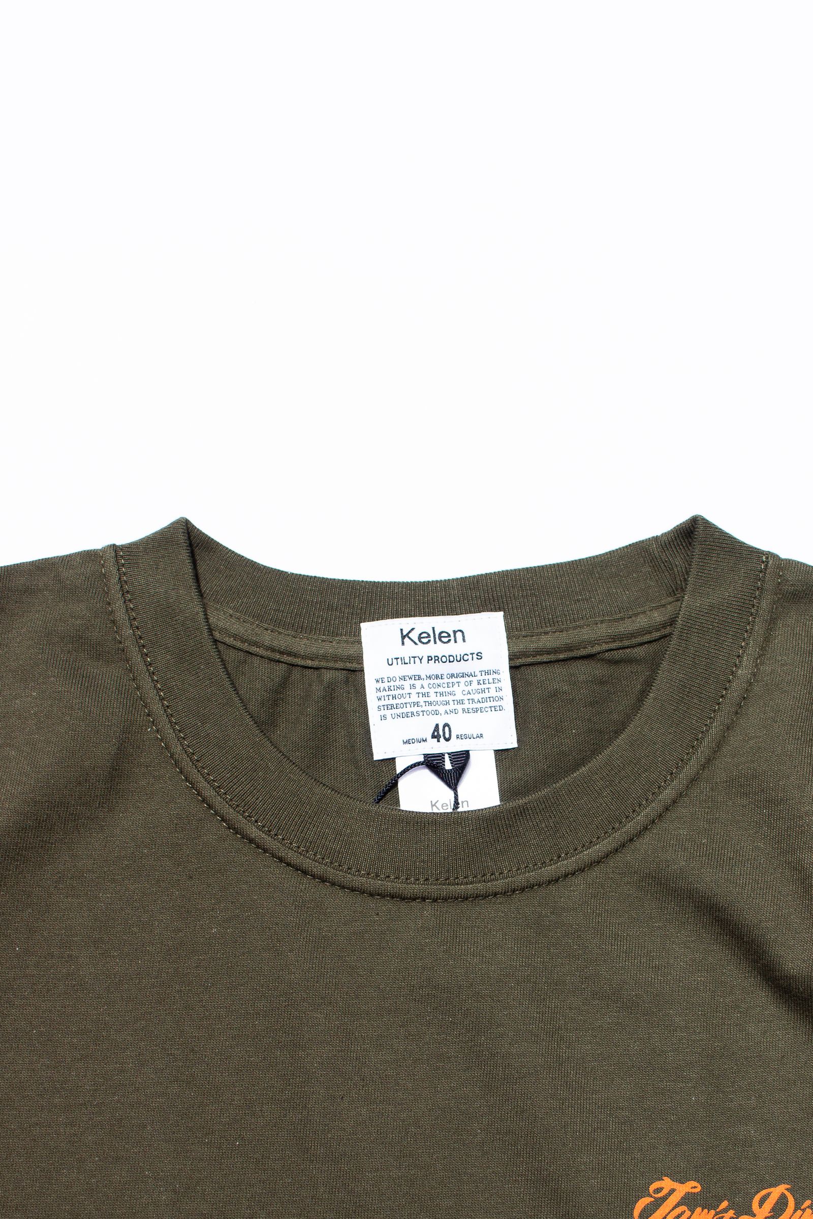 Tシャツ: GRAPHIC SCREEN TEE "DOUGHNUTS" / グラフィックスクリーンTEE - オリーブ