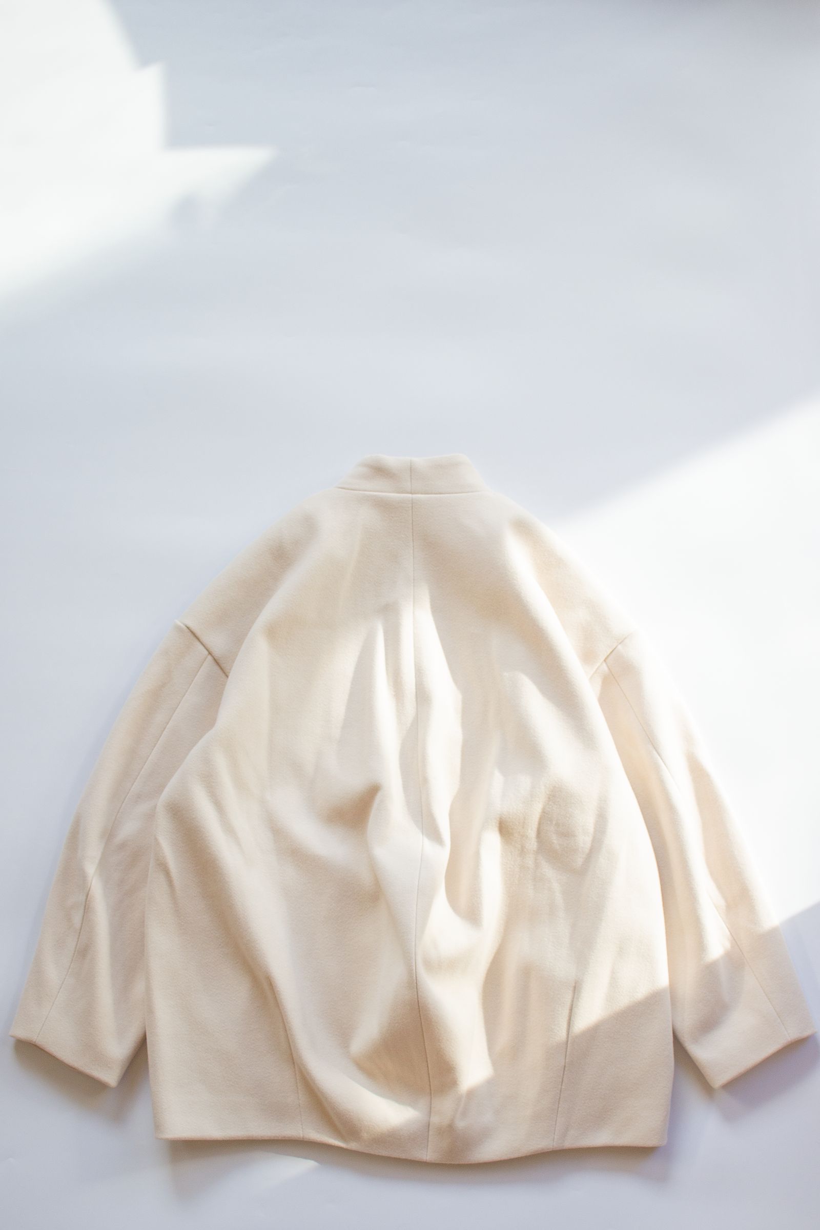 ノーカラージャケット : NO COLLAR EGG JACKET "RIOT" / ノーカラーエッグジャケット - ECRU