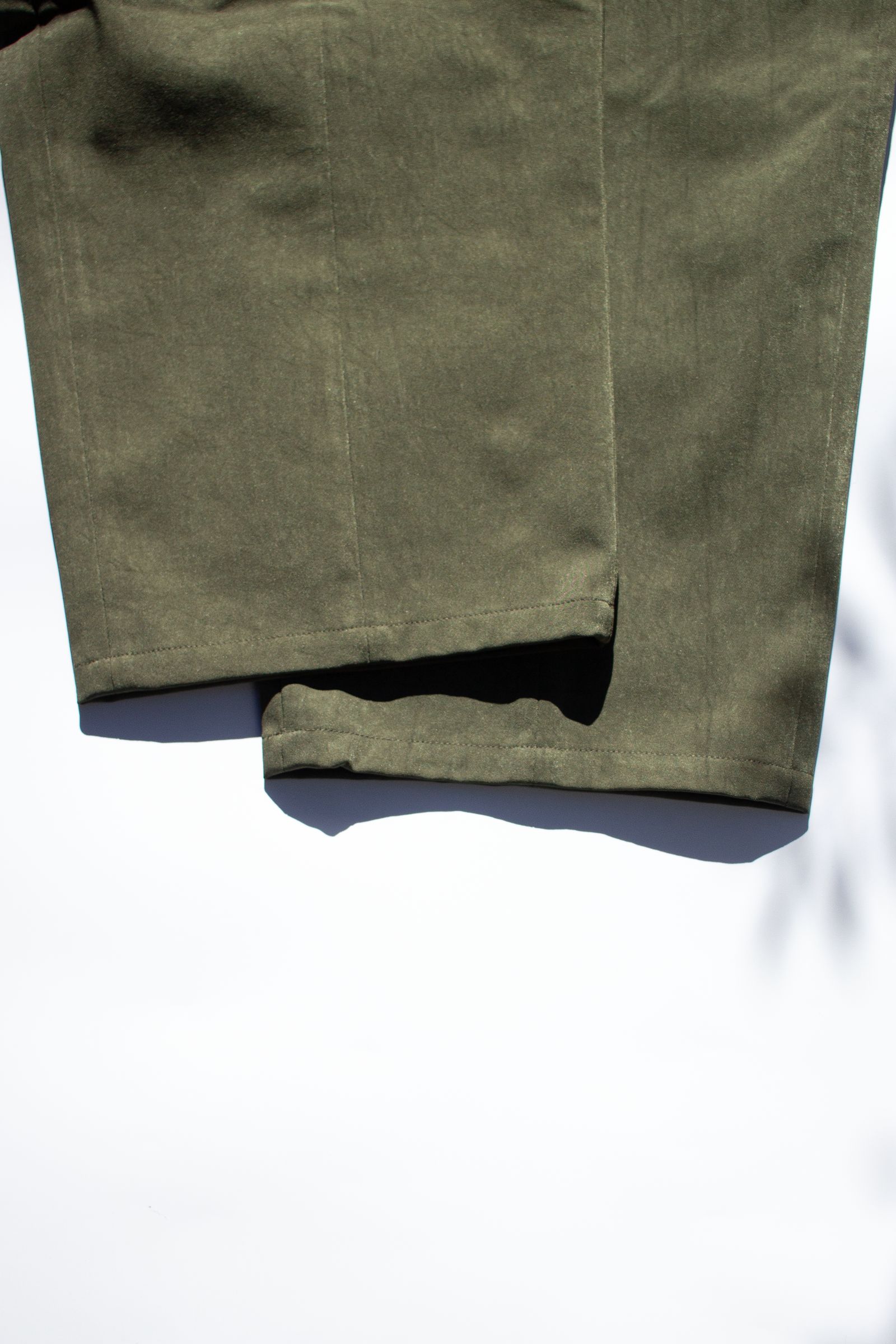 VEAGAN SUEDE TROUSERS  / ヴィーガンスエードトラウザーズ "MCADAM" - KHAKI