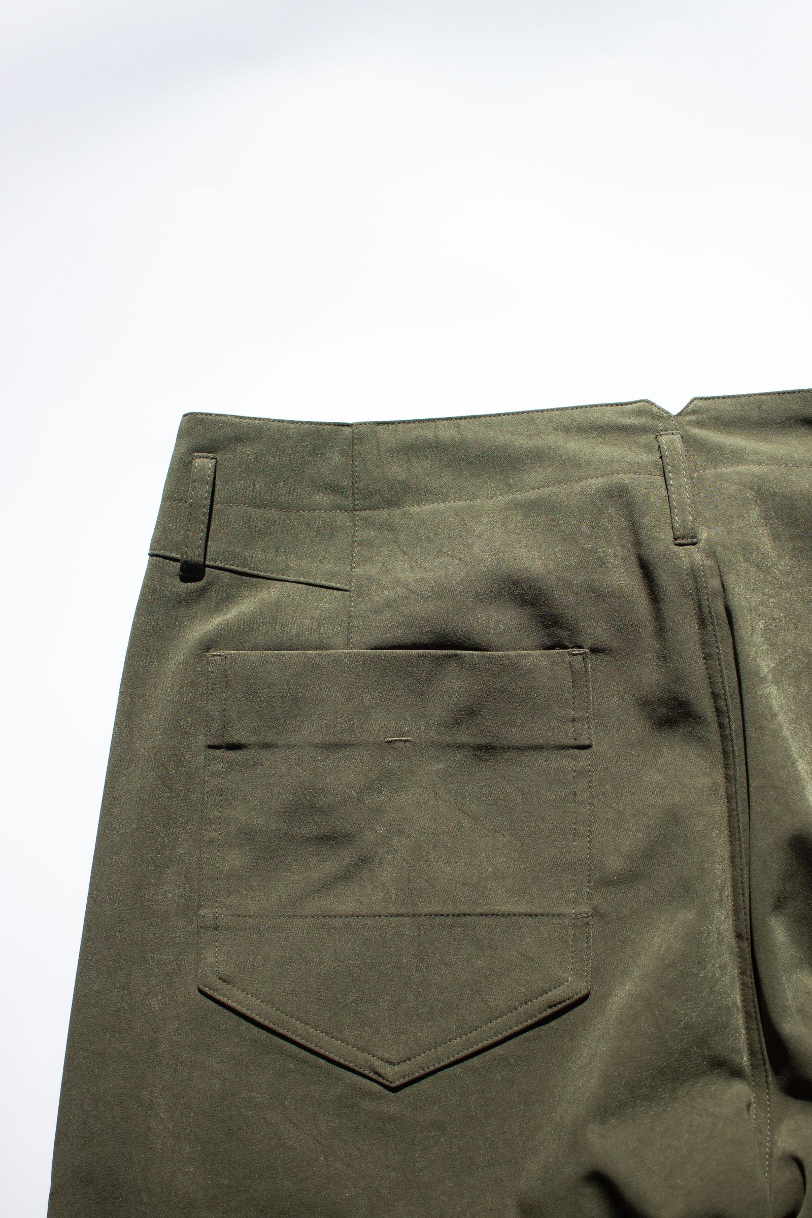 VEAGAN SUEDE TROUSERS  / ヴィーガンスエードトラウザーズ "MCADAM" - KHAKI
