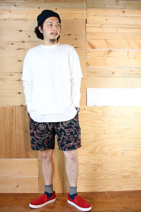 やっぱりショーツと長そでの組み合わせが好きなんです。