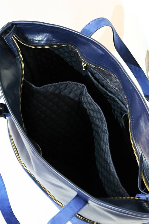 2トーンレザートートバッグ