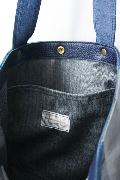 2トーンレザートートBAG