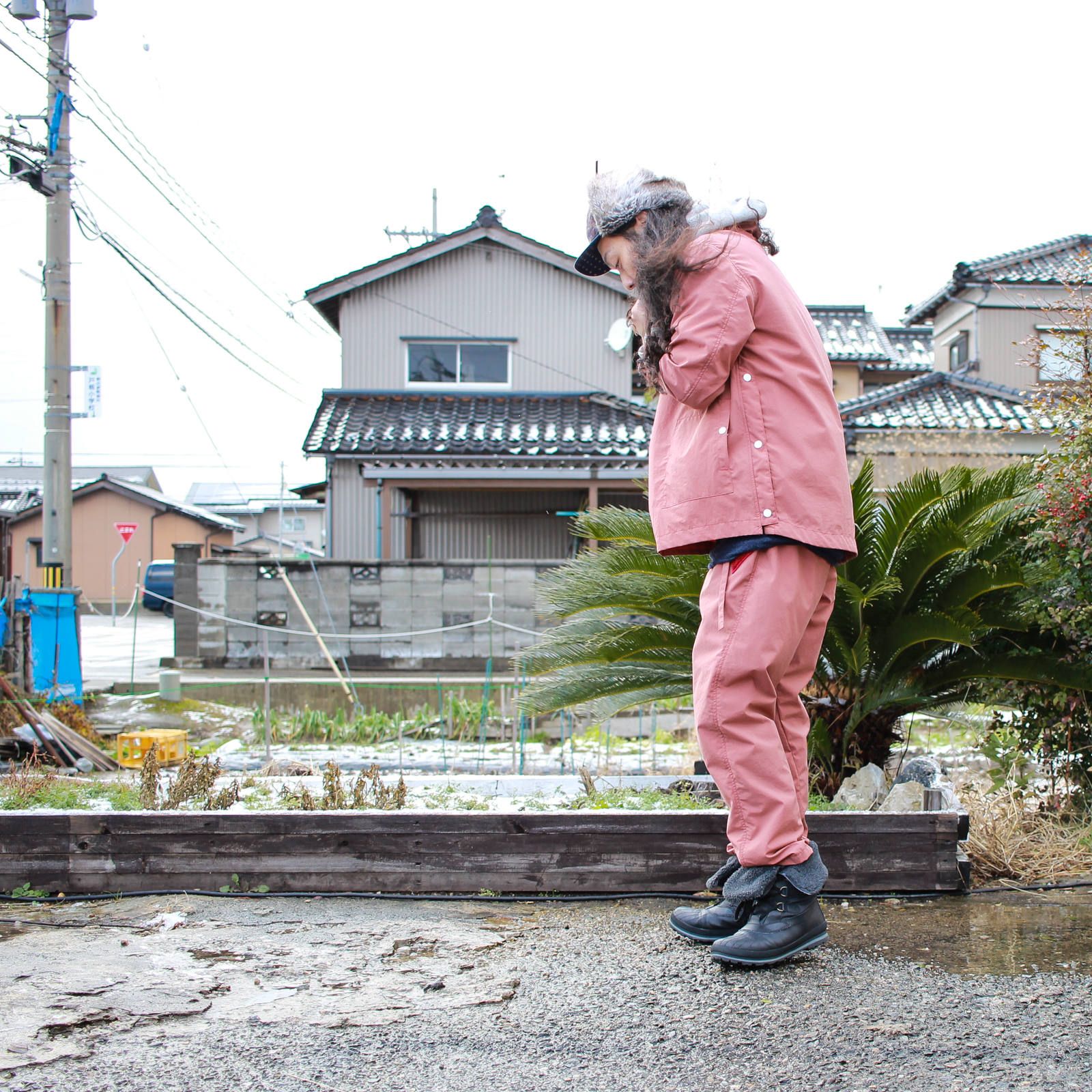 明るいカラーの冬スタイル ~2017/12/27 雪~