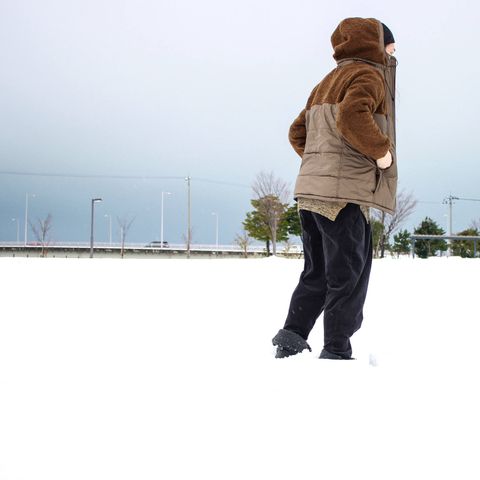 冬にはボアがよく合う ~2017/12/18 雪~