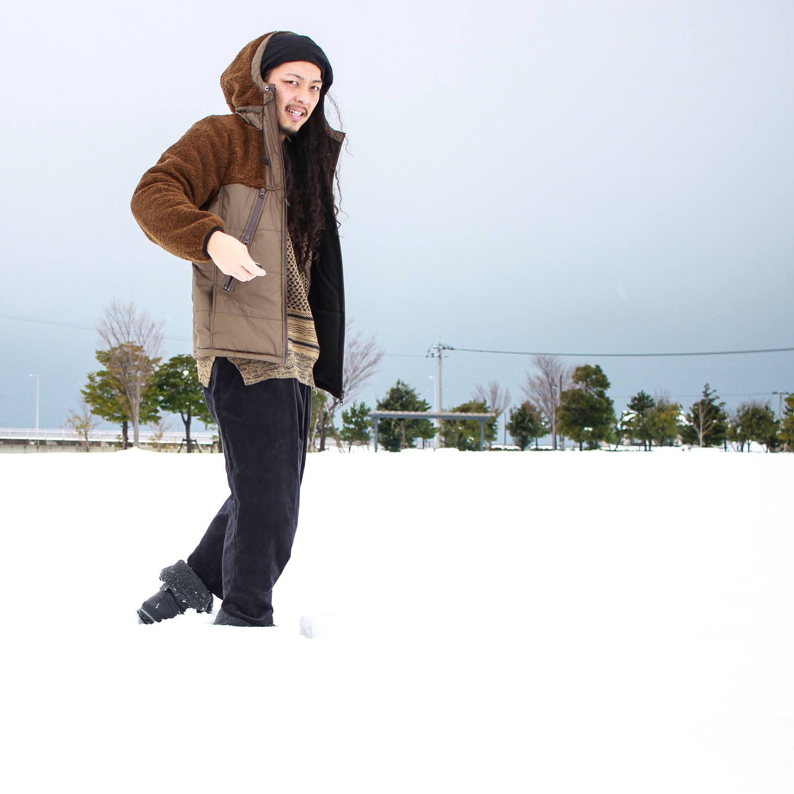 冬にはボアがよく合う ~2017/12/18 雪~