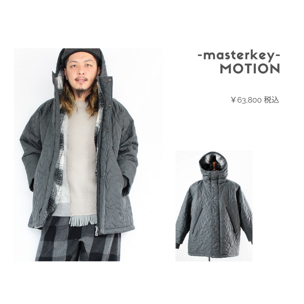 masterkeyのキルティングジャケットを使ったコーディネート【月曜日】