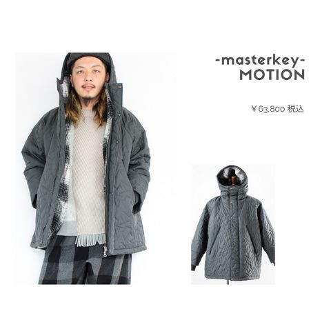 masterkeyのキルティングジャケットを使ったコーディネート【月曜日】