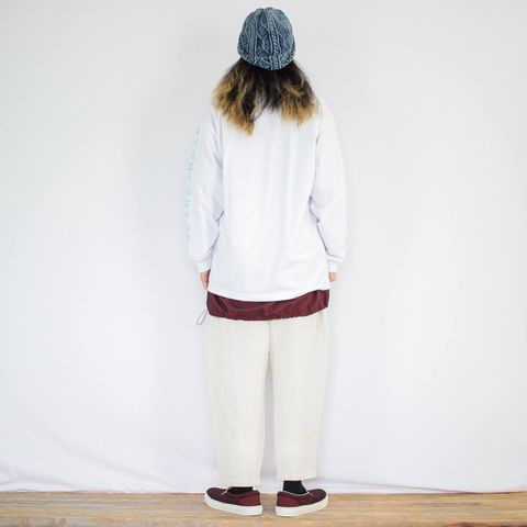 cobachiの刺繍長袖Tシャツを使ったコーディネート【土曜日】