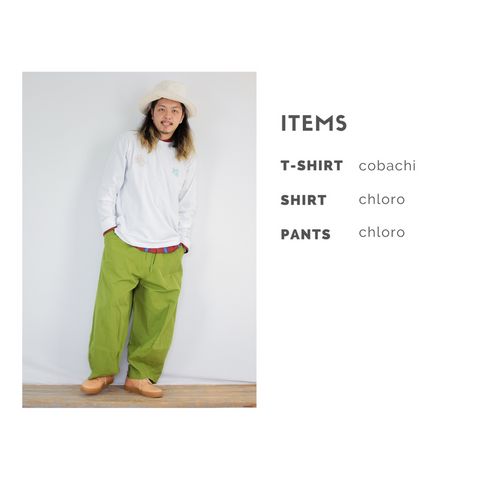 cobachiの刺繍長袖Tシャツを使ったコーディネート【木曜日】