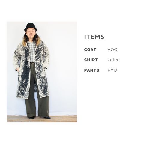 VOOのSHI-FU COATを使ったコーディネート【日曜日】