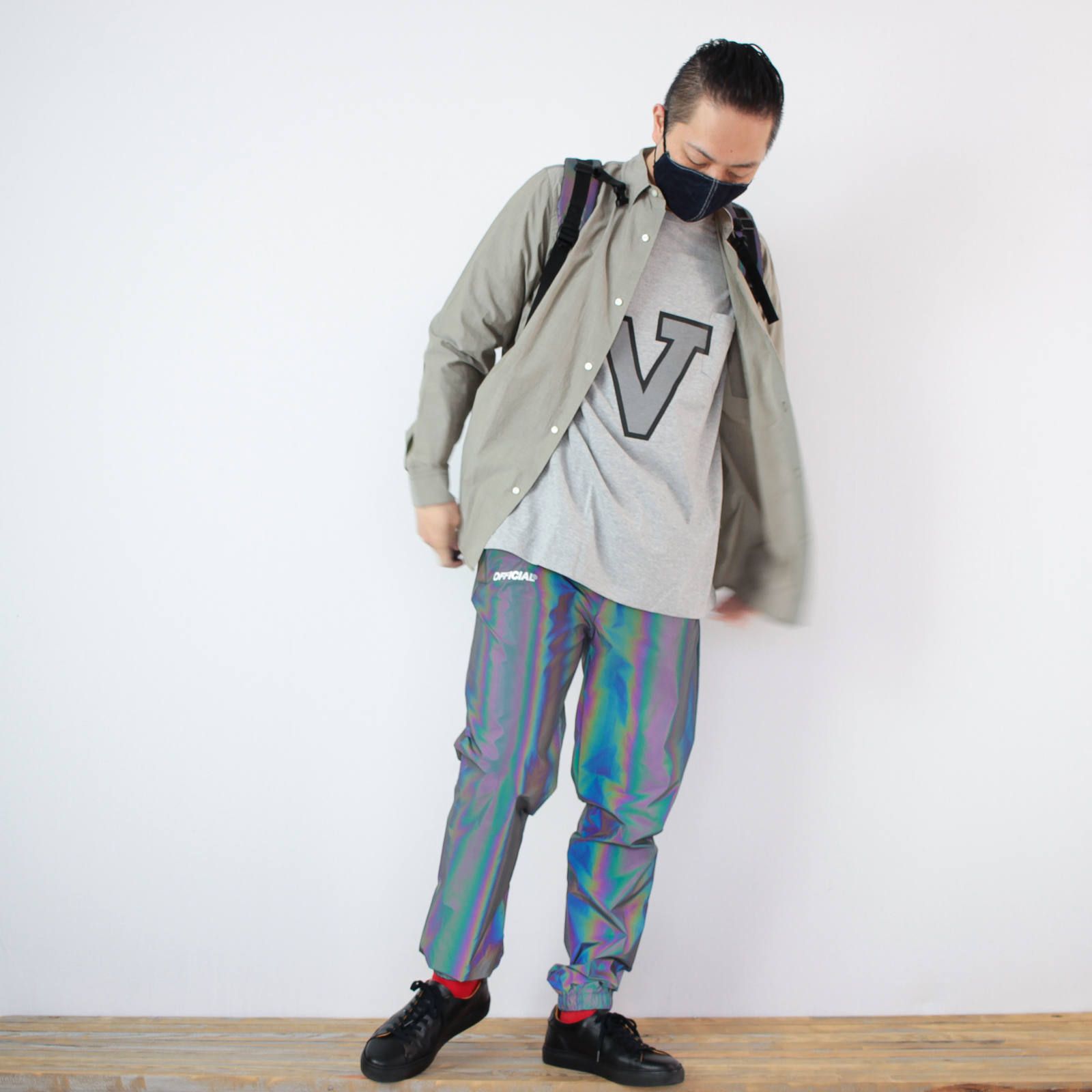 VOOのリフレクタープリントTシャツを使ったコーディネート【1日目】