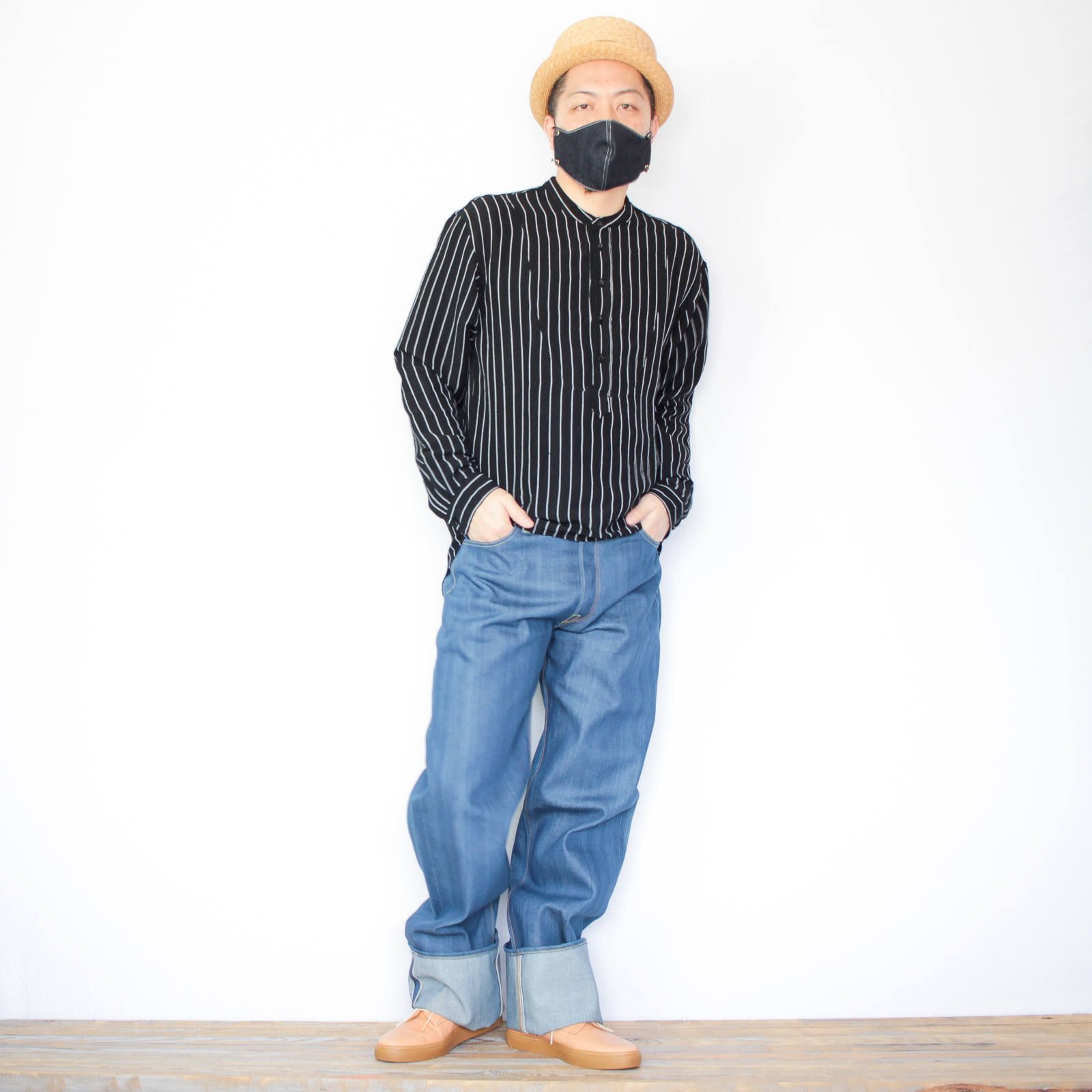 RYUのブザムシャツを使ったコーディネート【2日目】