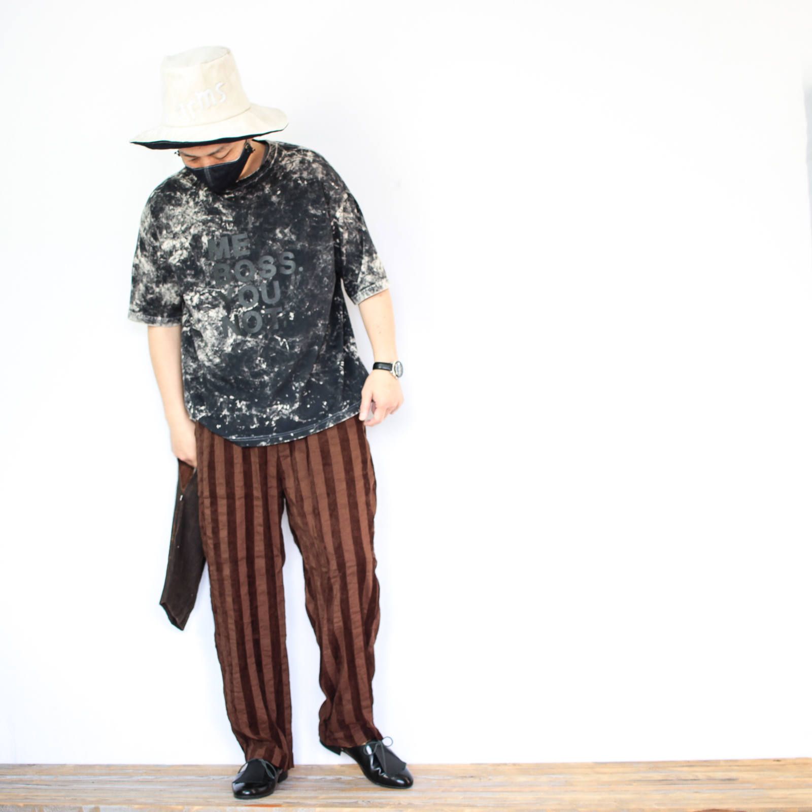 VOOの硫化染めTシャツを使ったコーディネート【2日目】
