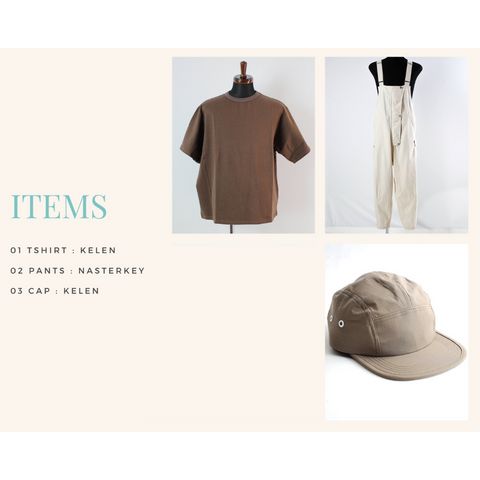 kelenのアシンメトリーTシャツを使ったコーディネート【2日目】