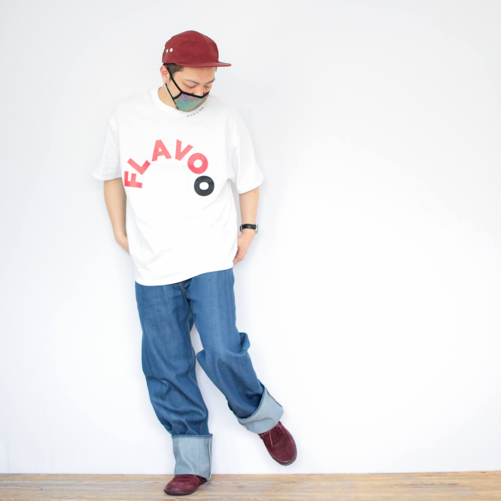 VOOのプリントTシャツを使ったコーディネート【1日目】