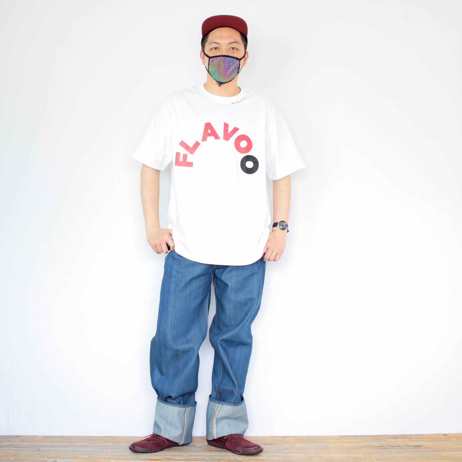 VOOのプリントTシャツを使ったコーディネート【1日目】