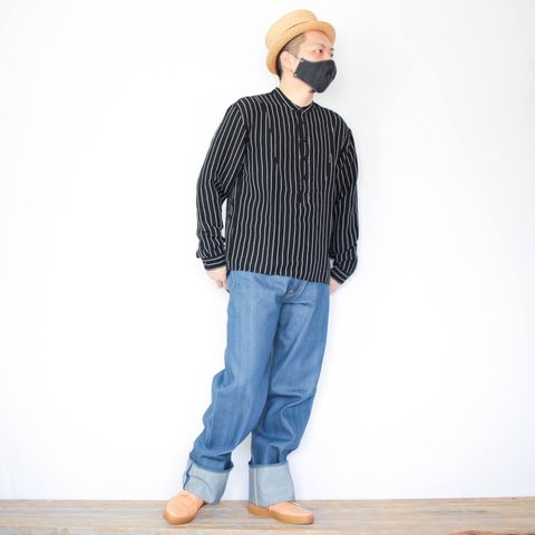 RYUのブザムシャツを使ったコーディネート【2日目】