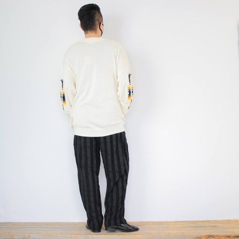 kelenのストライプ2タックパンツを使ったコーディネート【3日目】