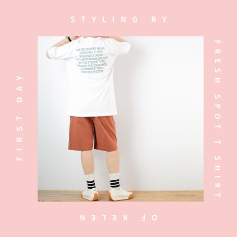 kelenのプリントTシャツを使ったコーディネート【1日目】