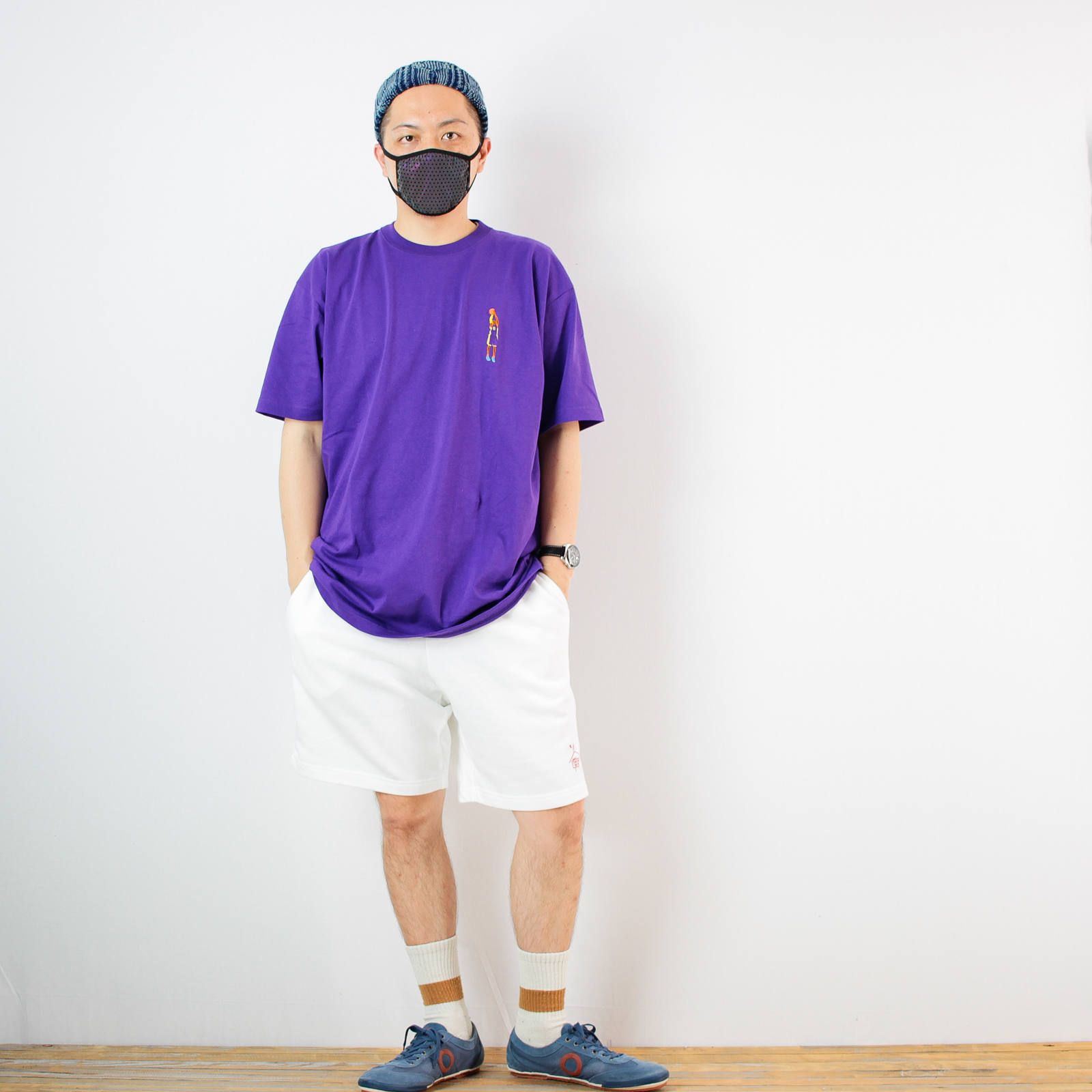kelenのワンポイント刺繍Tシャツを使ったコーディネート【1日目】