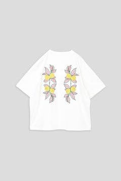 MEGURU / NEEDLE PATCH TOP 刺繍Tシャツ - OFFWHITE