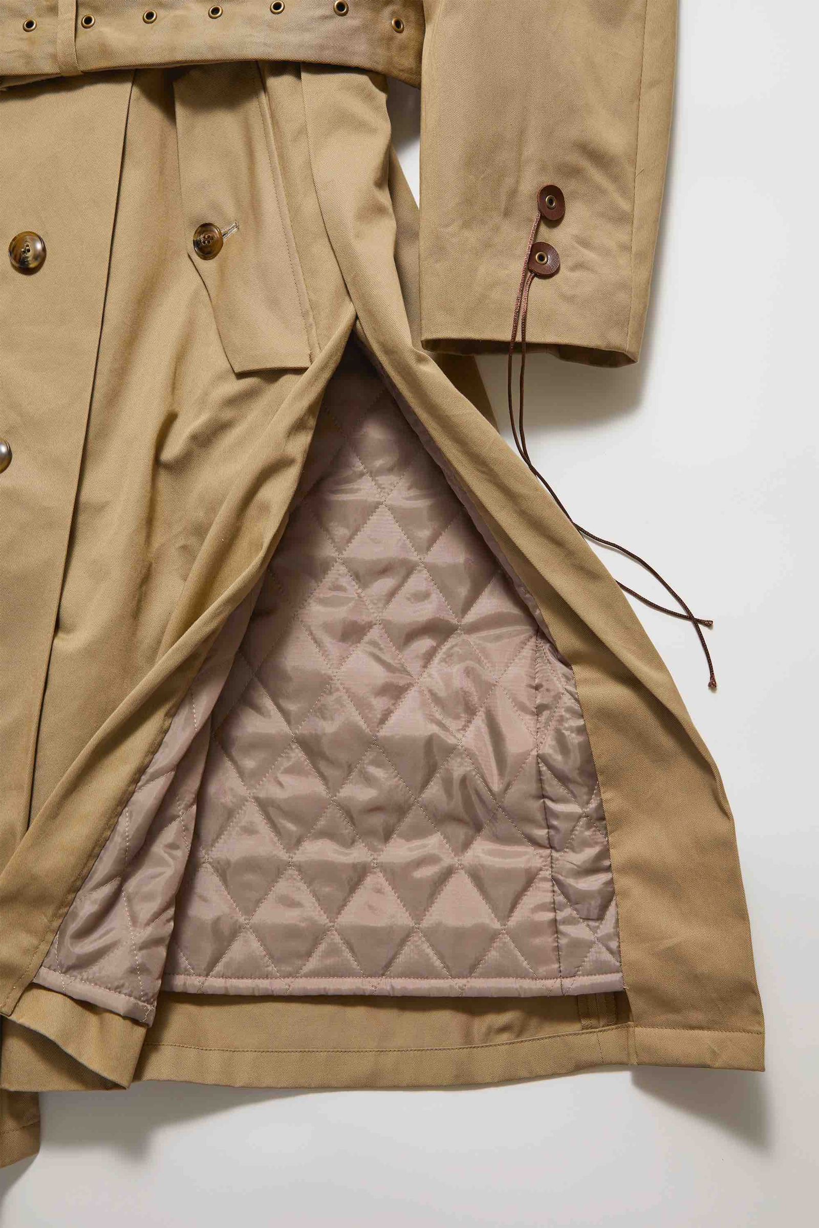 quilting trench coat / キルティングトレンチコート - beige