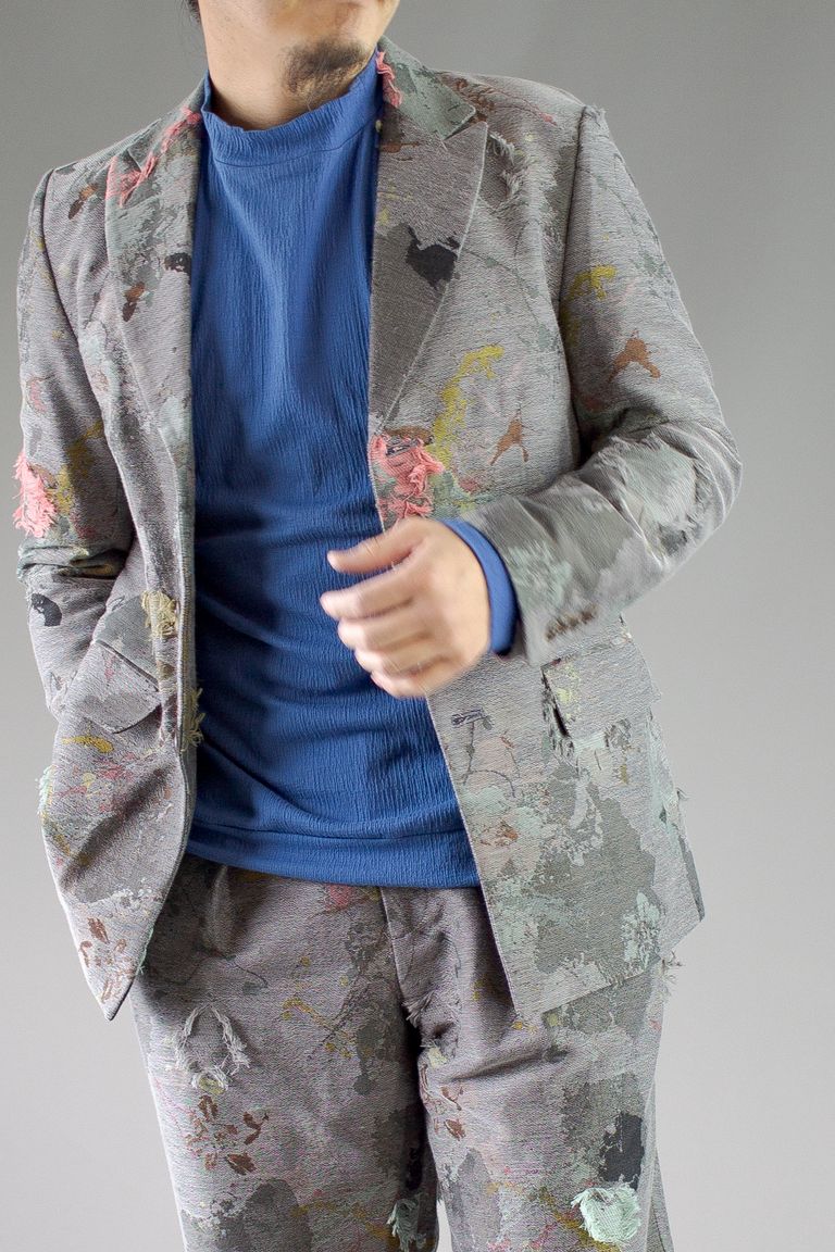 79200円meagratia 、paint jacquard JKT・trousers - テーラードジャケット