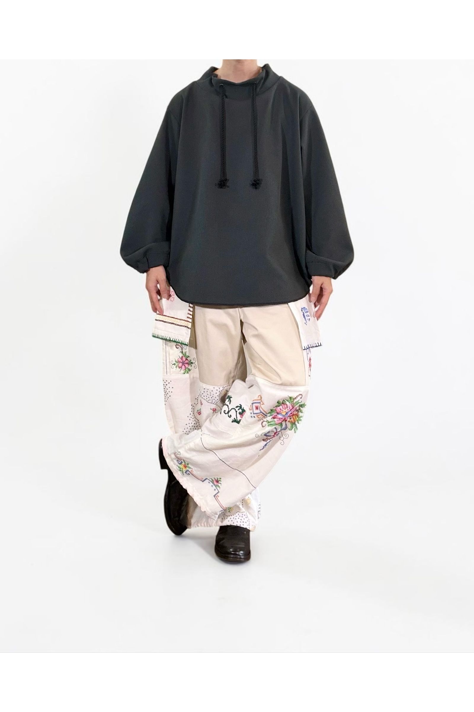 FISHERMAN-SWAET / フィッシャーマン スウェット : モックネックプルオーバー - GREEN
