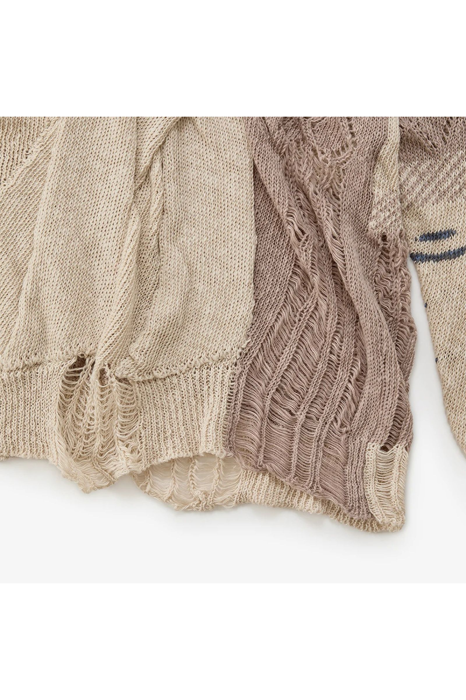 Mixed texture Knit / ミックステクスチャーニット - BEIGE
