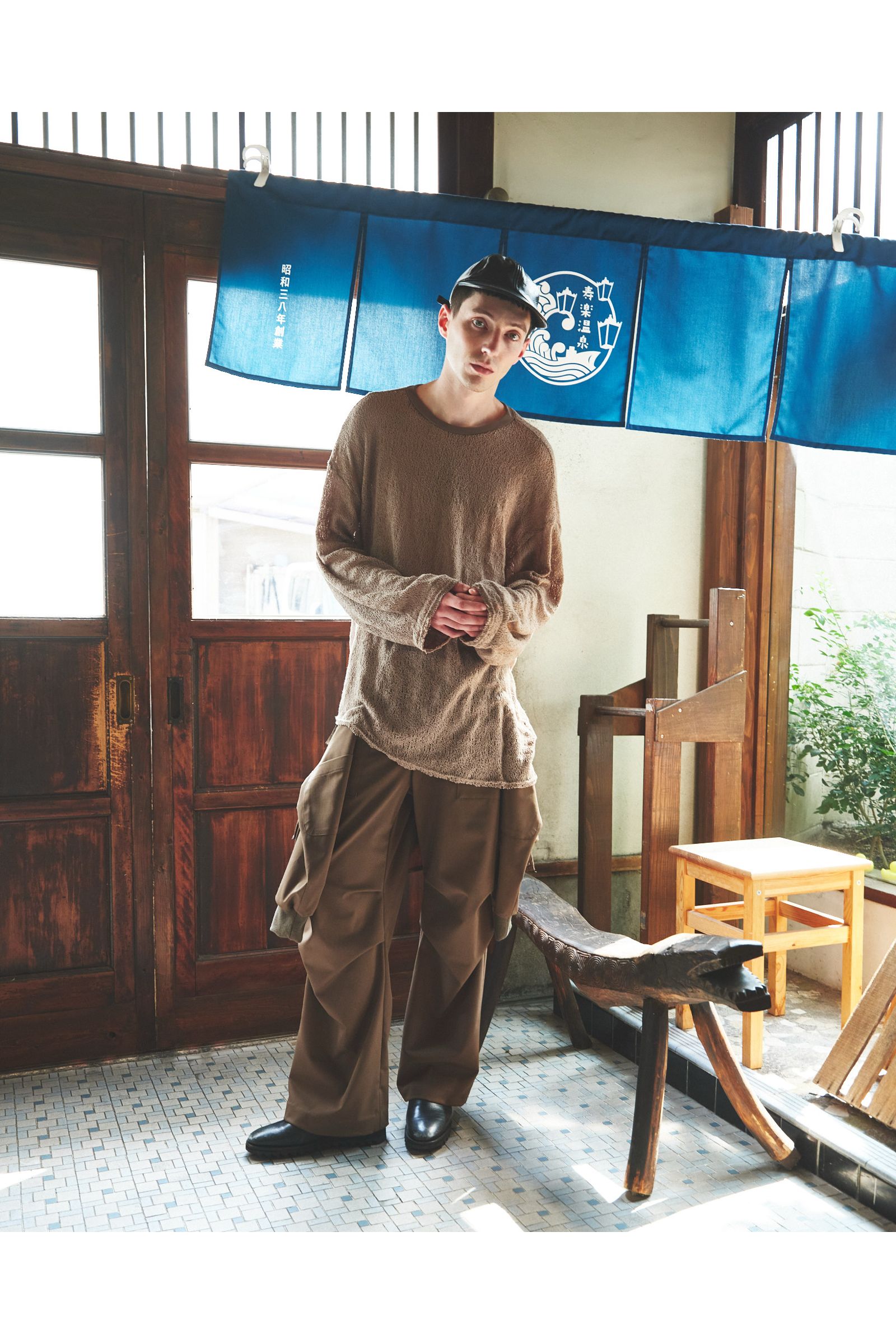 PISTOLS-L/TEE / ピストルズ ロングスリーブTシャツ : アシンメトリープルオーバー - SAND