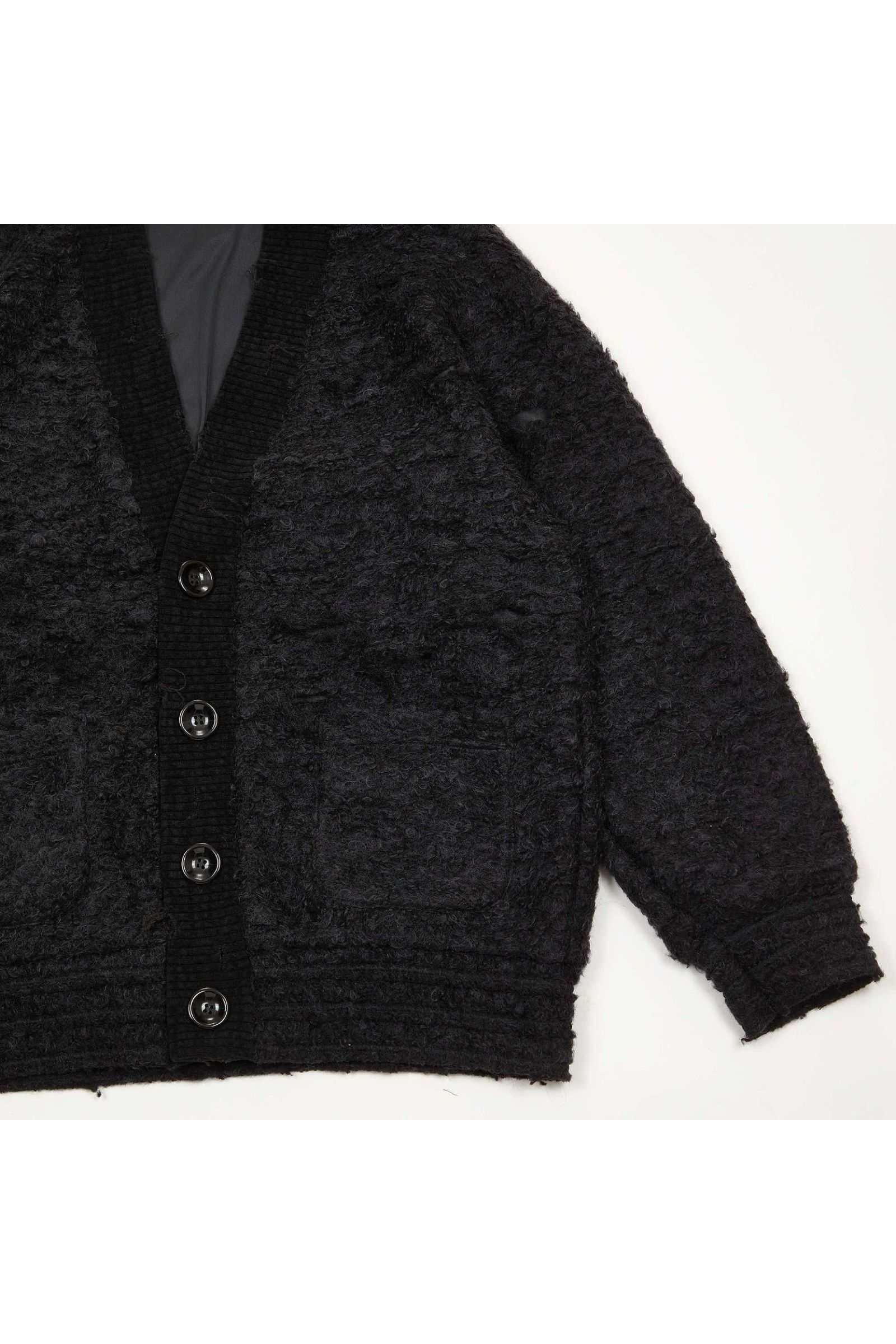 Loop tweed cardigan / ループツイードカーディガン - BLACK