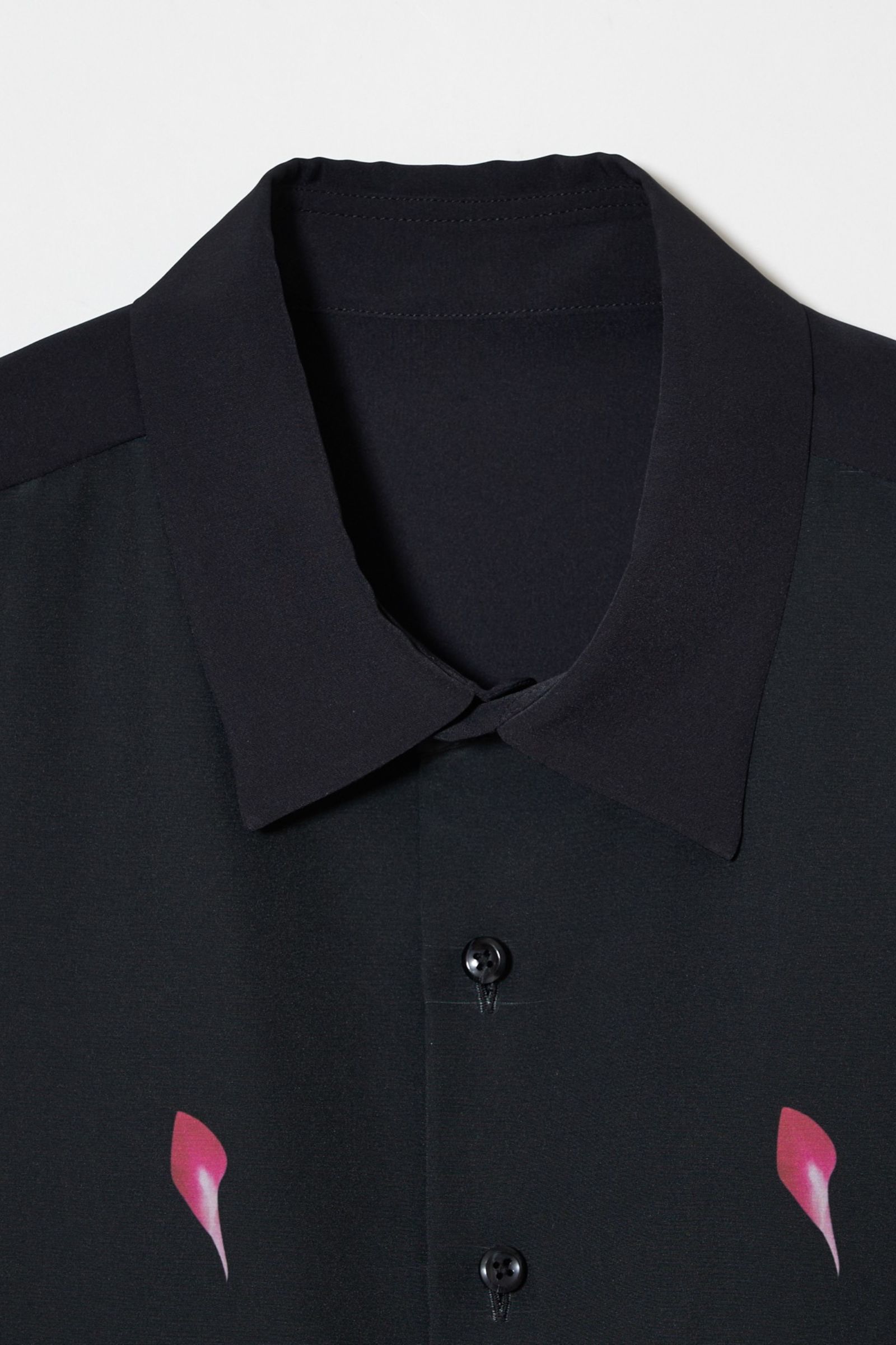 長袖シャツ : Flower pattern shirt / フラワーパターンシャツ - black