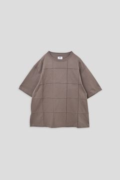 VINCENT / BLOCK STITCH TOP コットンジャージーTシャツ - GRAYGE
