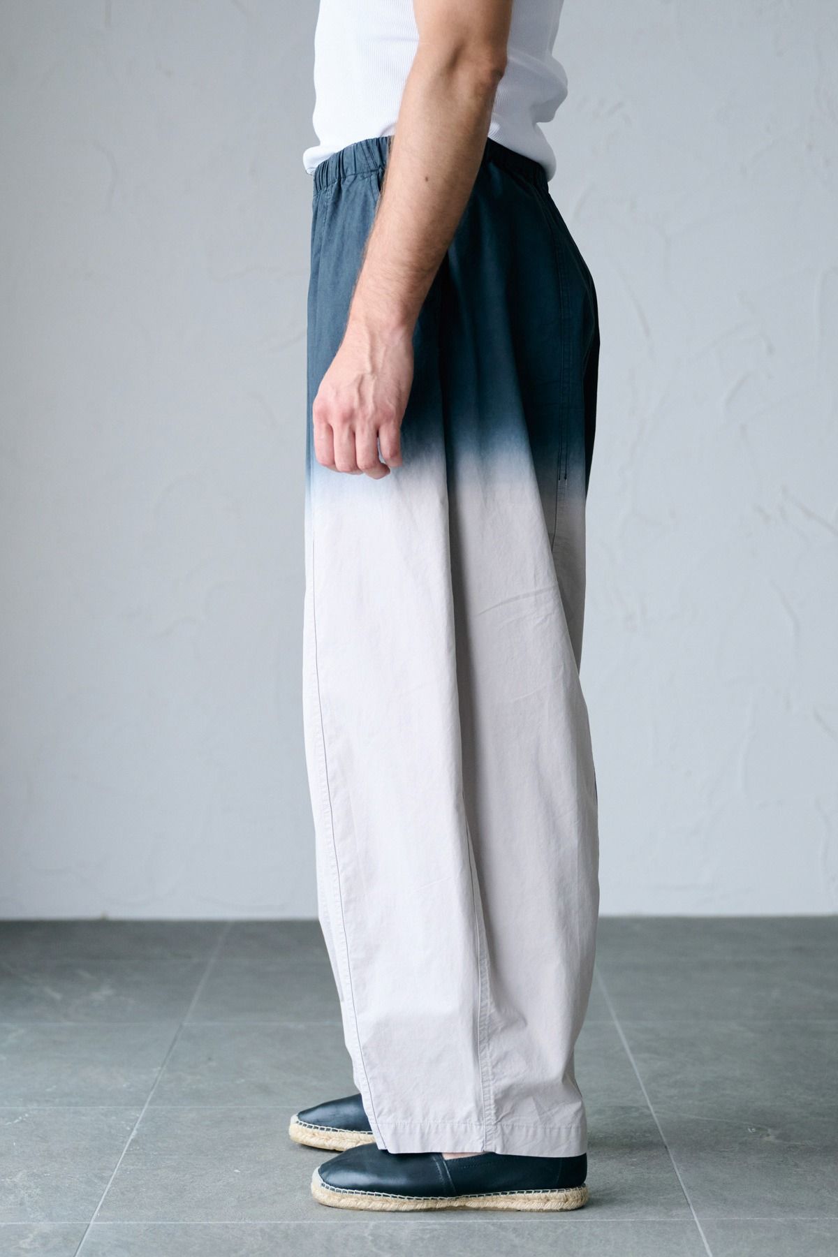 RAOUL / STEP DYEING PANT グラデーション染めトラウザー - LIGHTGRAY