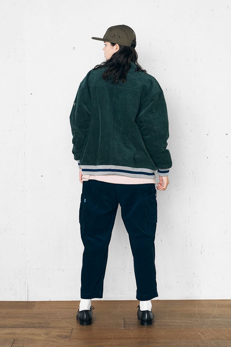 Frame switchwear - CORDUROY AWARD JACKET - GREEN | tomoshibi