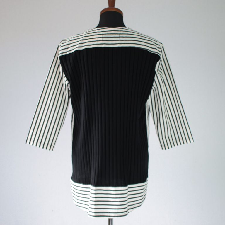 手編み　七分袖　ロングカーディガン　黒　Lサイズ程度　未使用