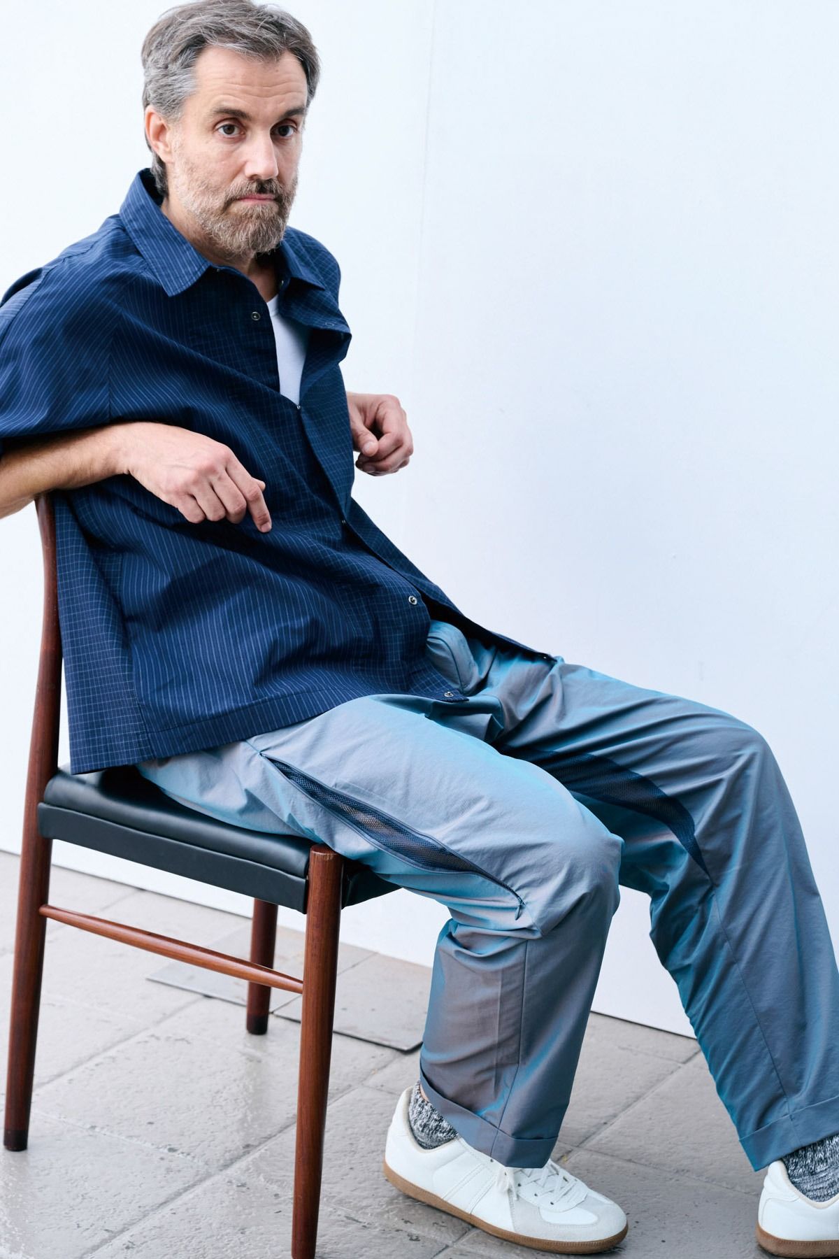 BURROUGHS / CRAZY SS SHIRT 半袖シャツ - NAVY