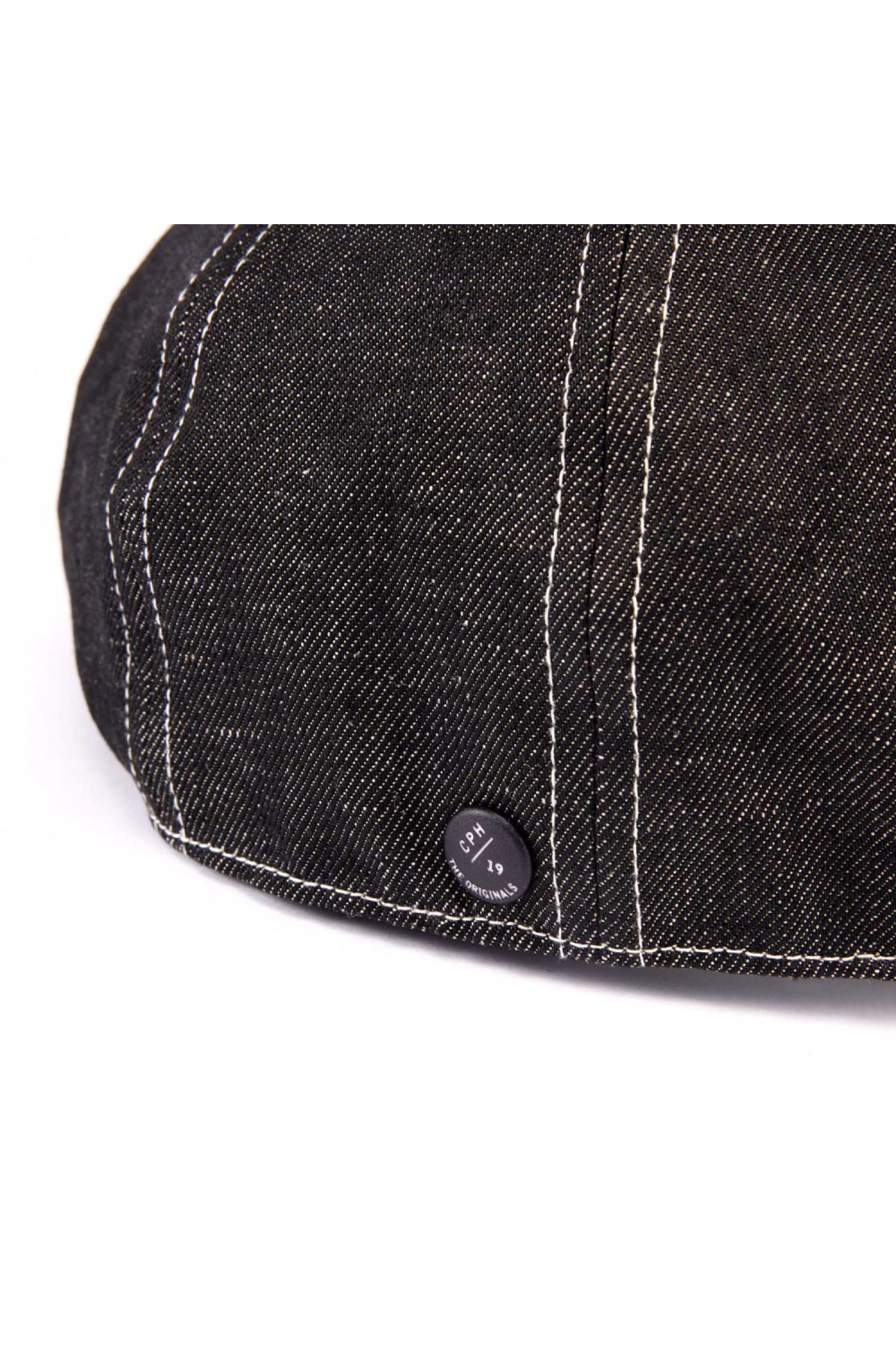 502LD LINEN DENIM CASQUETTE / BLACK - 帽子