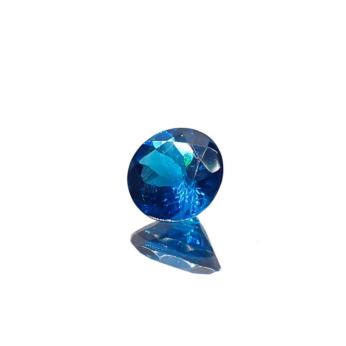 ディープブルーアパタイト マダガスカル産 0.41ct[240828632]4.8x4.7mm前後