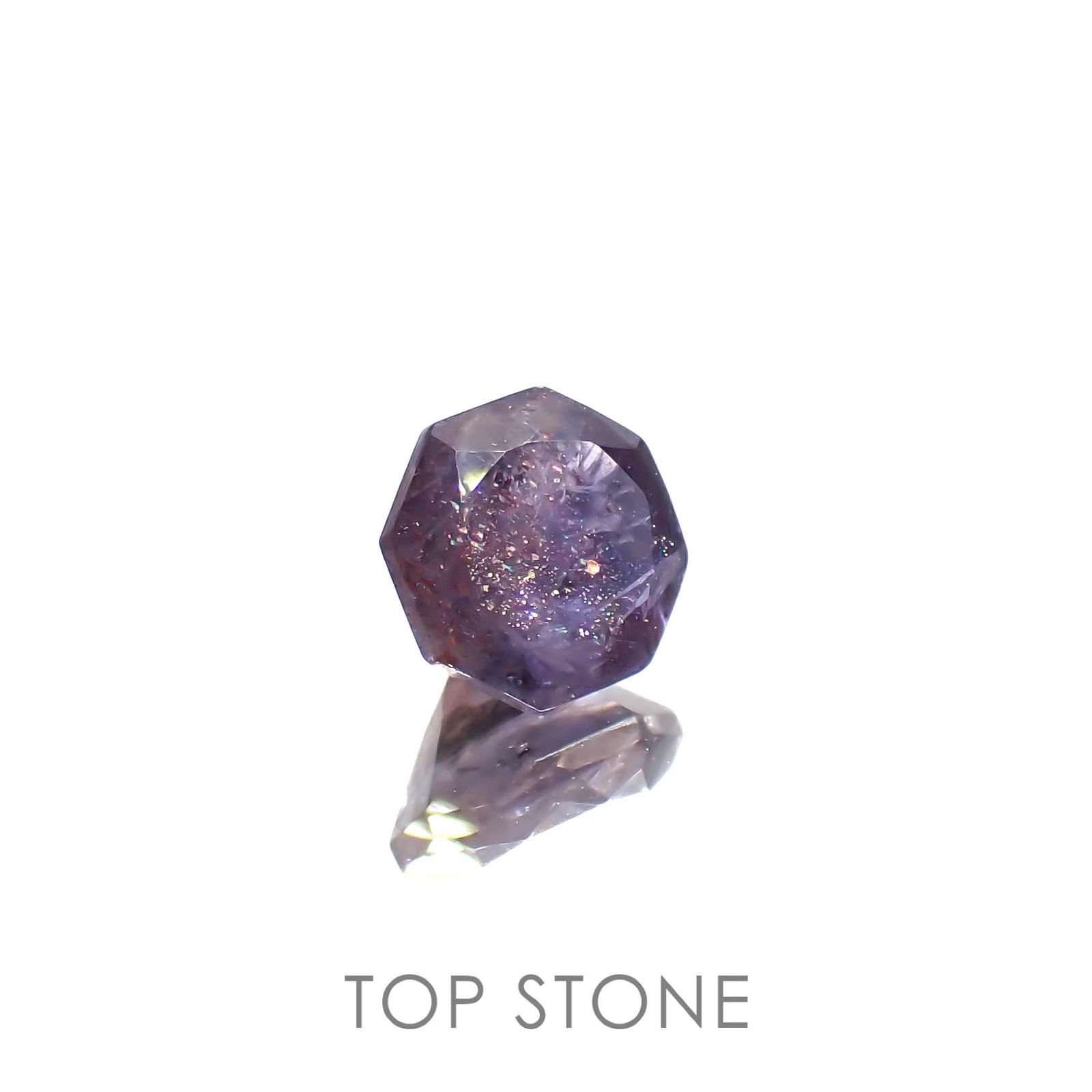 ◇オクタゴンカット◇ブラッドショットアイオライト インド産 0.92ct[230320942]6.1x6mm前後